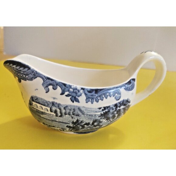 Vintage 1790 Avon Scenes Palissy England Gravy Boat & Saucer - Picture 7 of 15